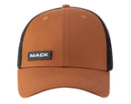 Mack Fitted Curved 6 Panel Trucker Cap (MKFLX2403T10000) Tan/Black One Size
