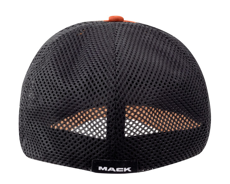 Mack Fitted Curved 6 Panel Trucker Cap (MKFLX2403T10000) Tan/Black One Size