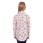 Hard Slog Childrens Cleo Half Button L/S Shirt (H6W7101170) Pink