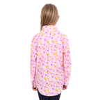 Hard Slog Childrens Daisy Half Button L/S Shirt (H6W7101167) Pink