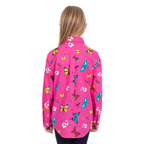 Hard Slog Childrens Giselle Half Button L/S Shirt (H6W7101169) Hot Pink