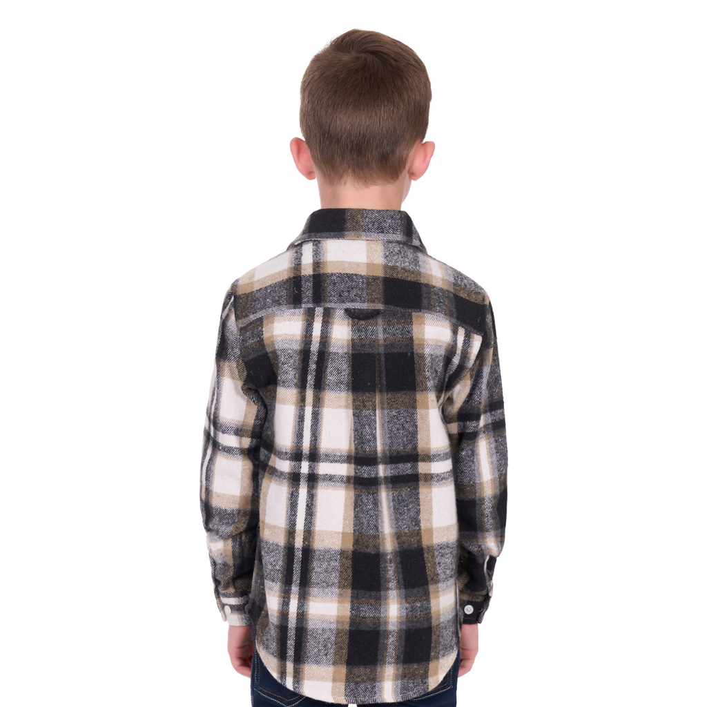 Hard Slog Childrens King L/S Thermal Shirt (H6W7115207) Black/Tan