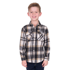 Hard Slog Childrens King L/S Thermal Shirt (H6W7115207) Black/Tan