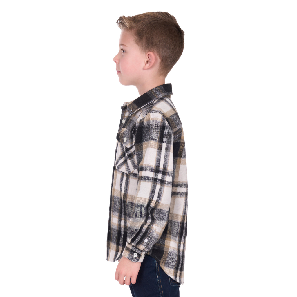 Hard Slog Childrens King L/S Thermal Shirt (H6W7115207) Black/Tan