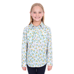 Hard Slog Childrens Suzie Half Button L/S Shirt (H6W7101166) Light Blue