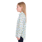 Hard Slog Childrens Suzie Half Button L/S Shirt (H6W7101166) Light Blue