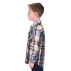 Hard Slog Childrens Victor L/S Thermal Shirt (H6W7115283) Tan/Light Blue