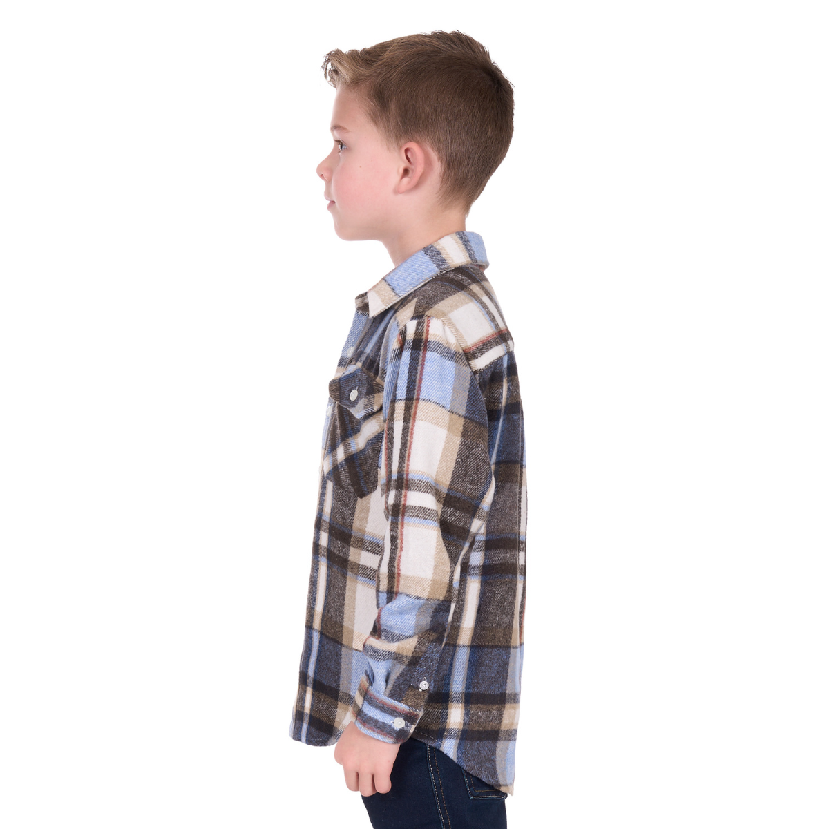 Hard Slog Childrens Victor L/S Thermal Shirt (H6W7115283) Tan/Light Blue