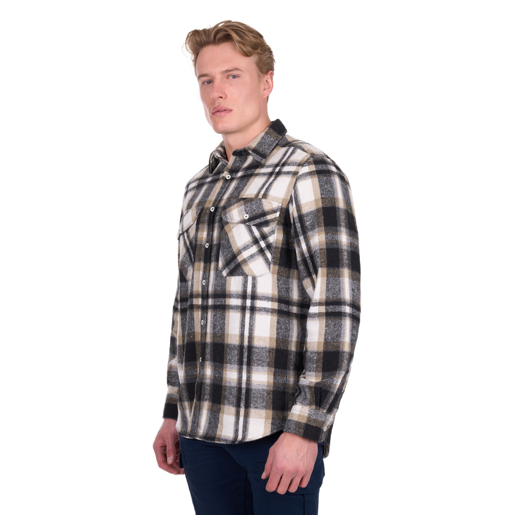 Hard Slog Mens King L/S Thermal Shirt (H6W1116207) Black/Tan