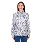 Hard Slog Womens Alice Half Button L/S Shirt (H6W2101174) Blue