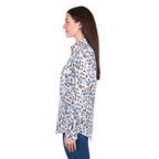 Hard Slog Womens Alice Half Button L/S Shirt (H6W2101174) Blue