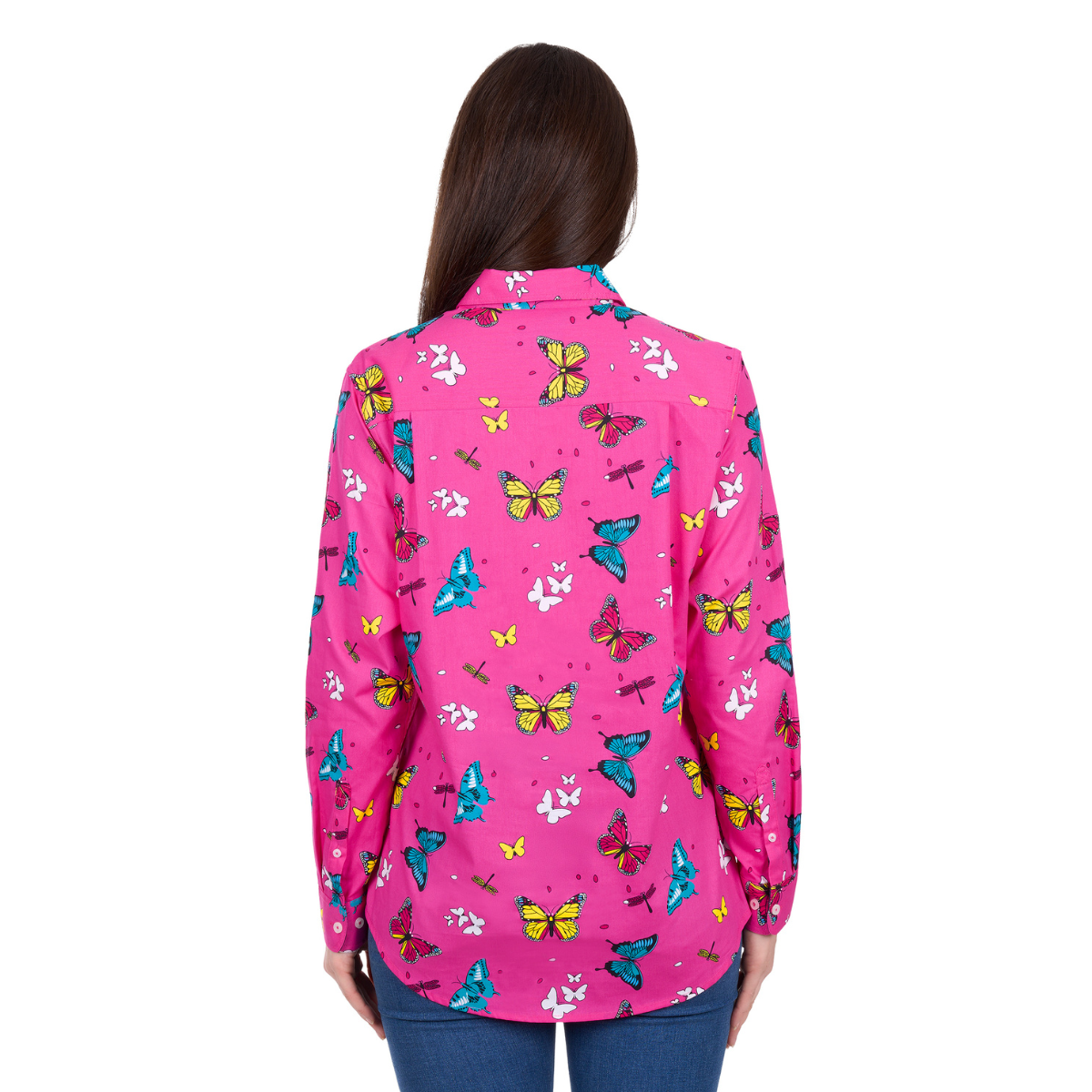 Hard Slog Womens Gizelle Half Button L/S Shirt (H6W2101169) Hot Pink
