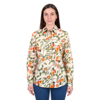 Hard Slog Womens Zia Half Button L/S Shirt (H6W2101180) Green