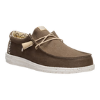 Hey Dude Mens Wally Stretch Canvas Slip On Shoes (40700-2LN) Teak Brown
