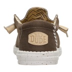 Hey Dude Mens Wally Stretch Canvas Slip On Shoes (40700-2LN) Teak Brown