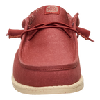 Hey Dude Mens Wally Stretch Canvas Slip On Shoes (40700-7BH) Burnt Red/Boulder Tan