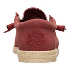 Hey Dude Mens Wally Stretch Canvas Slip On Shoes (40700-7BH) Burnt Red/Boulder Tan