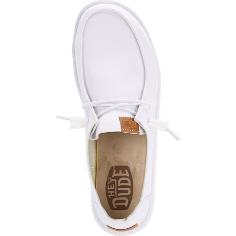 Hey Dude Womens Wendy Stretch Canvas Slip On Shoes (40902-100) White