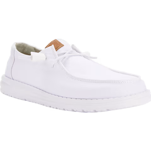 Hey Dude Womens Wendy Stretch Canvas Slip On Shoes (40902-100) White