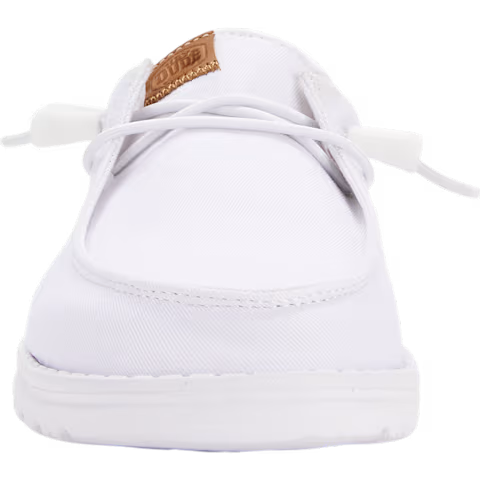 Hey Dude Womens Wendy Stretch Canvas Slip On Shoes (40902-100) White