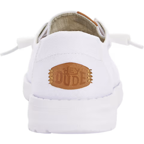 Hey Dude Womens Wendy Stretch Canvas Slip On Shoes (40902-100) White