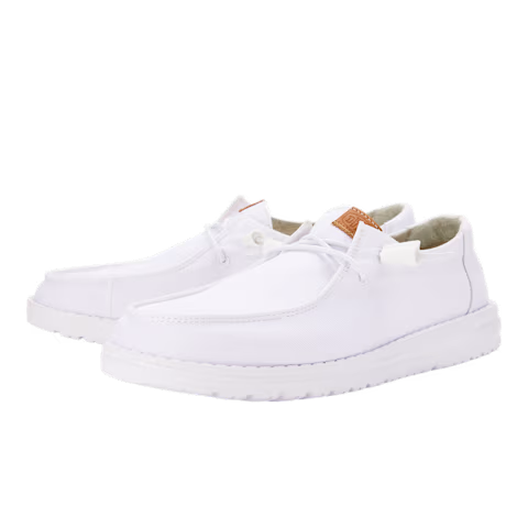 Hey Dude Womens Wendy Stretch Canvas Slip On Shoes (40902-100) White