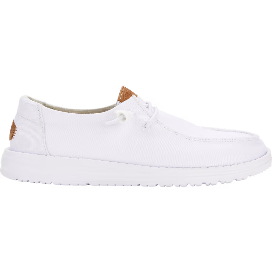 Hey Dude Womens Wendy Stretch Canvas Slip On Shoes (40902-100) White