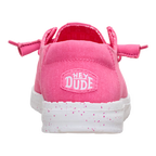 Hey Dude Womens Wendy Stretch Canvas Slip On Shoes (40902-7BG) Fandango Pink