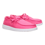 Hey Dude Womens Wendy Stretch Canvas Slip On Shoes (40902-7BG) Fandango Pink
