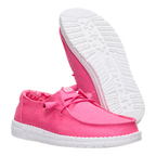 Hey Dude Womens Wendy Stretch Canvas Slip On Shoes (40902-7BG) Fandango Pink