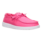 Hey Dude Womens Wendy Stretch Canvas Slip On Shoes (40902-7BG) Fandango Pink