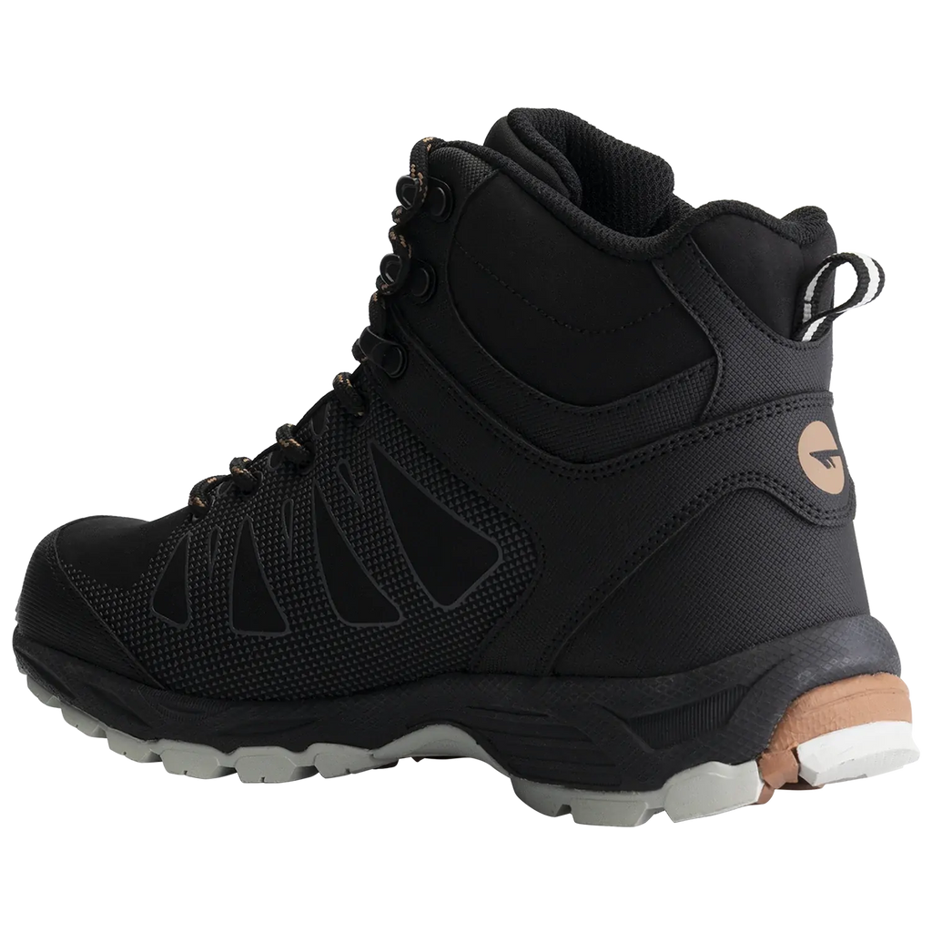 Hi-Tec Womens Raven Mid WP Hiking Boots (HOWRN3) Black/Cork