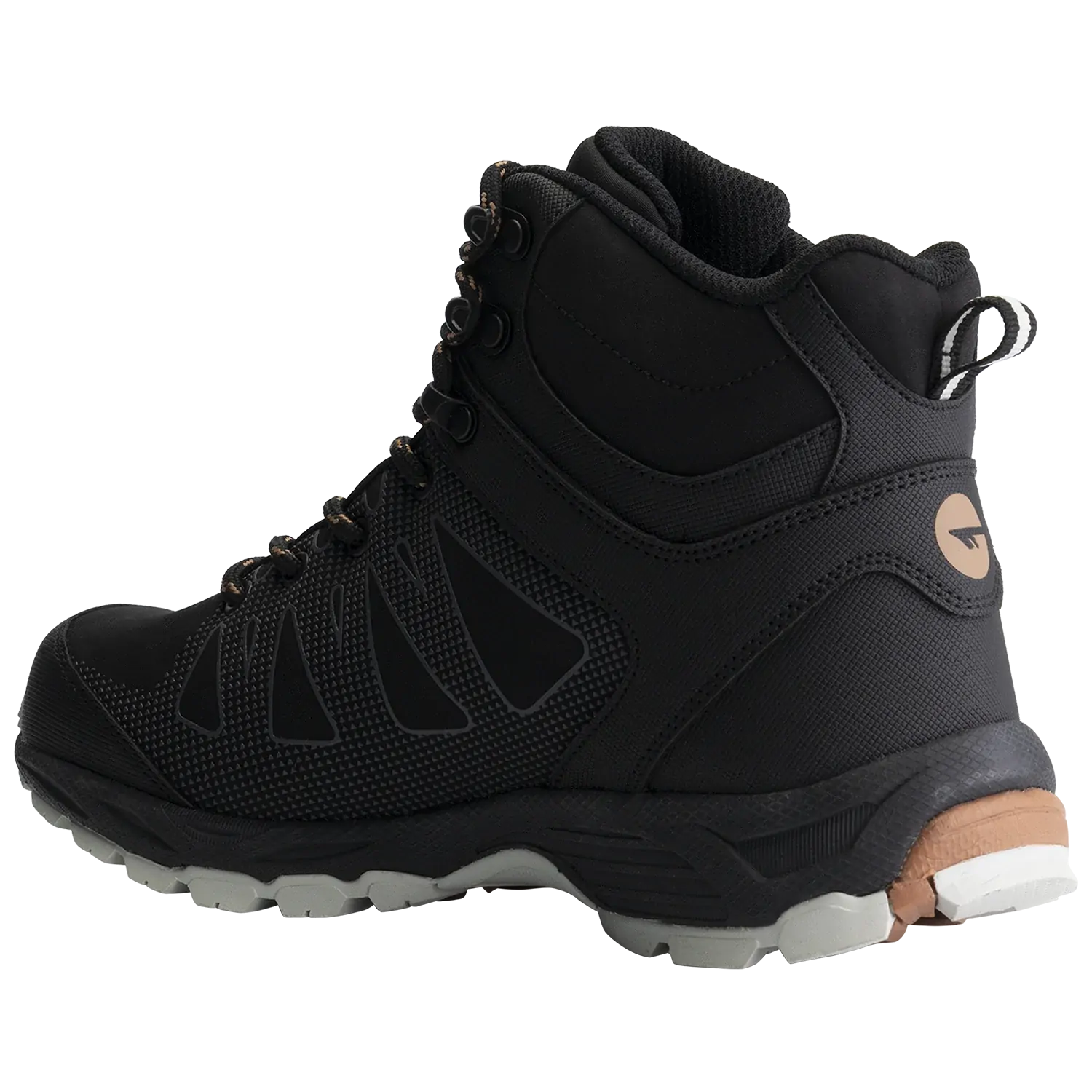 Hi-Tec Womens Raven Mid WP Hiking Boots (HOWRN3) Black/Cork