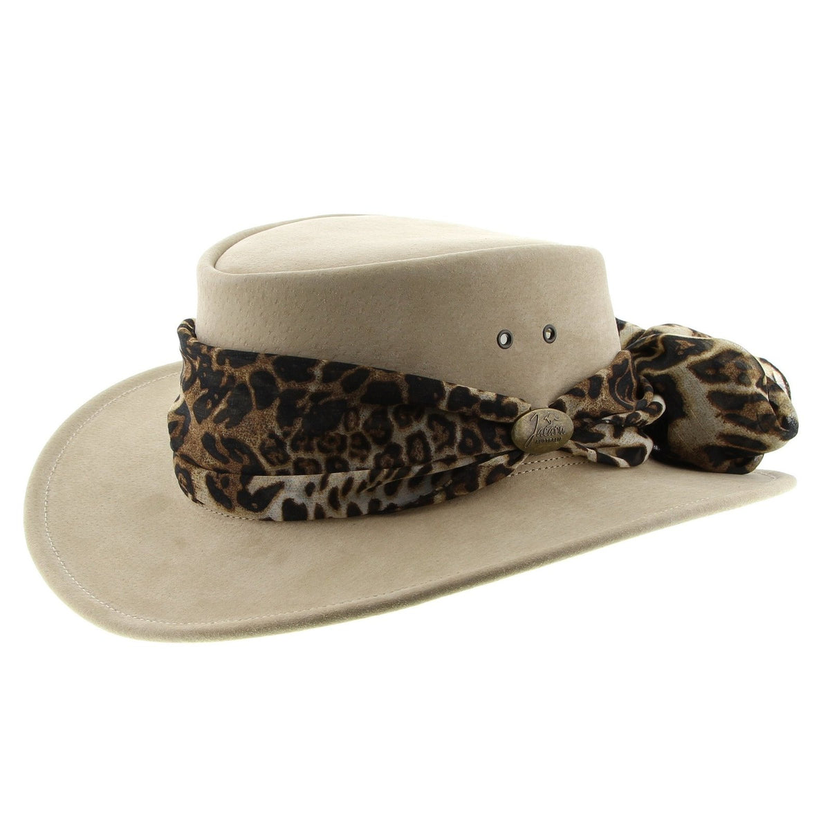 Jacaru Jillaroo Leather Hat (1020) Sand M/L