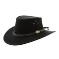 Jacaru Wallaroo Suede Hat (1007) Black M