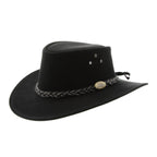 Jacaru Wallaroo Suede Hat (1007) Black M