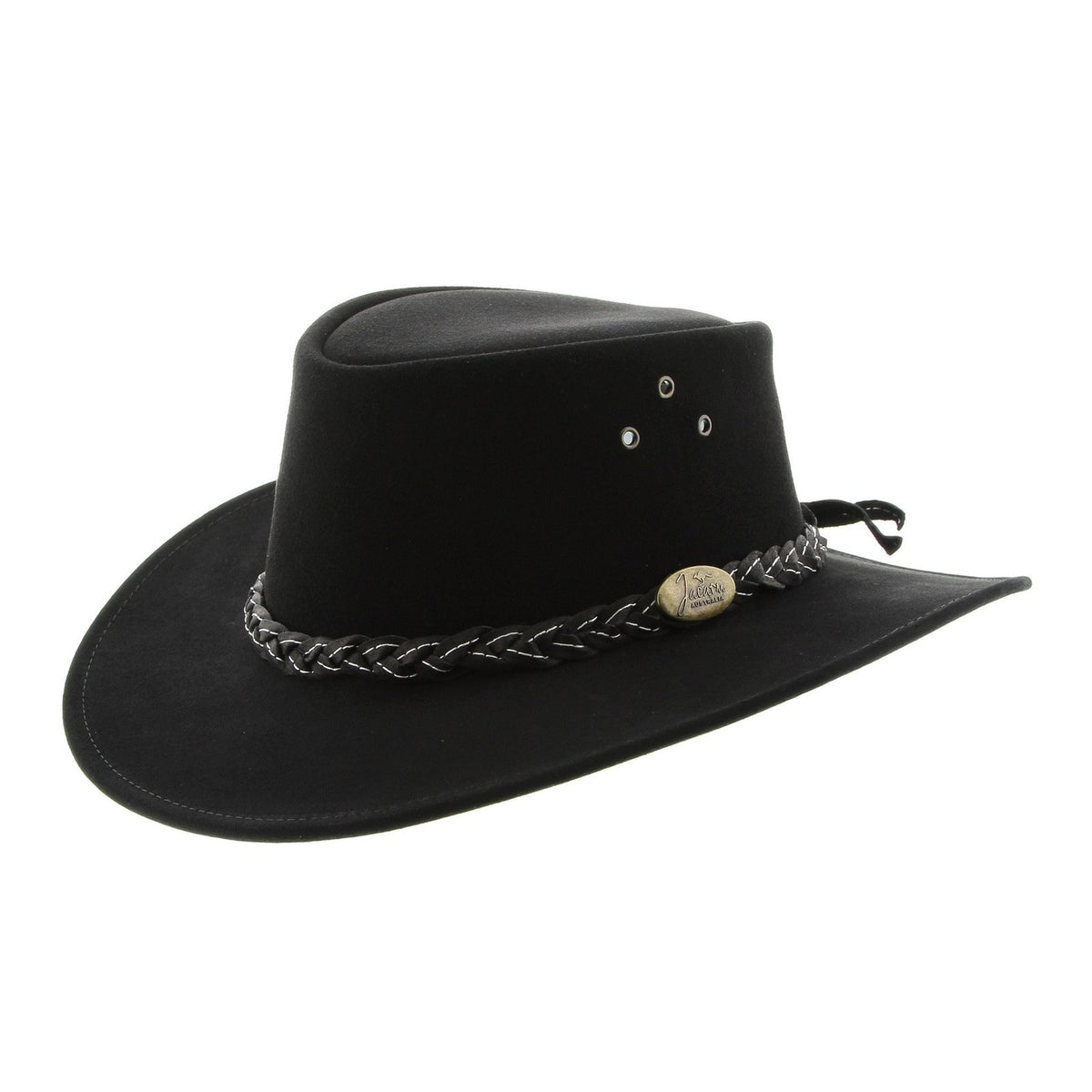 Jacaru Wallaroo Suede Hat (1007) Black L