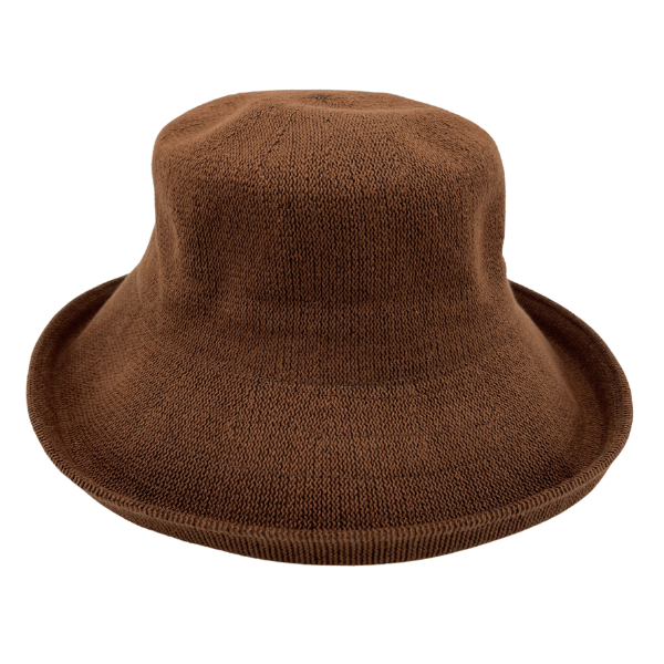 Jacaru Knitted Bucket Hat LBrim (1506) Brown OSFM