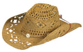 Jacaru Cowboy Hat with Button & Beads (1566) Natural OSFM