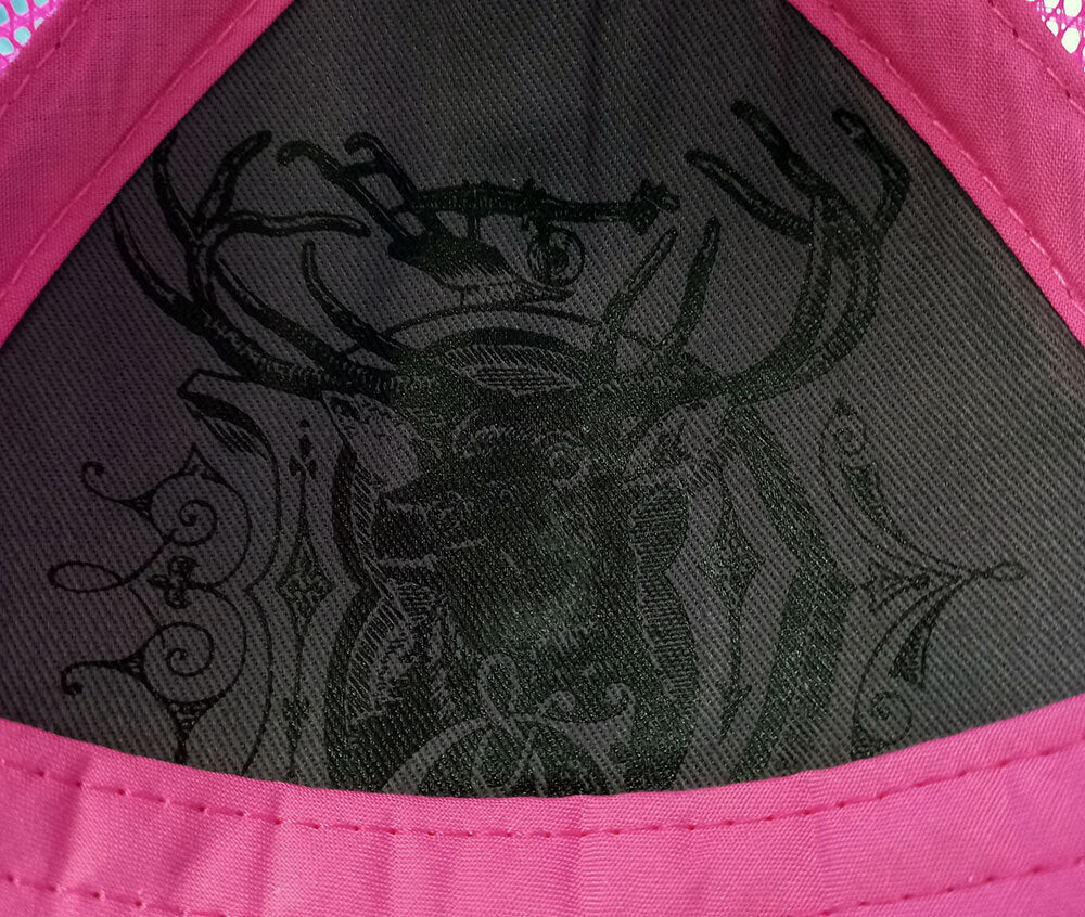 John Deere Childrens Neon Mesh Back Cap (63080418CH) Charcoal/Pink OSFM