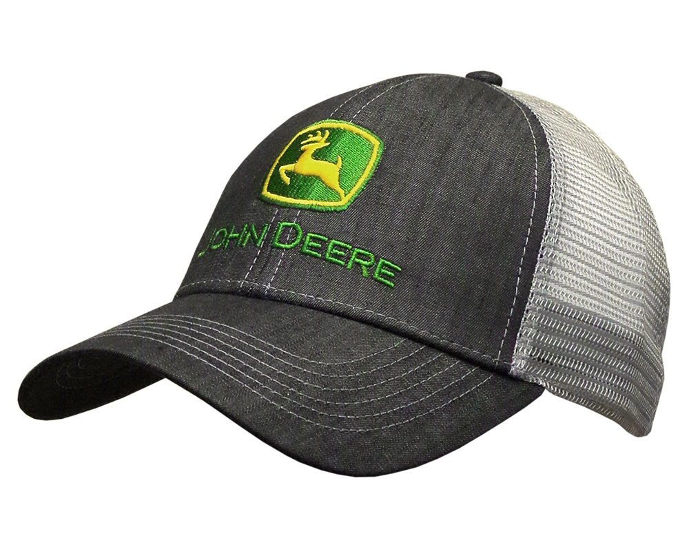 John Deere JD Twill/Trucker Mesh Cap (13080422CH00) Charcoal OSFM