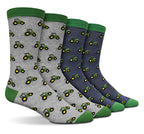 John Deere Mens JD Tractor Row 2 Pack Fashion Socks (JD178G10CAU) Tractors O/S