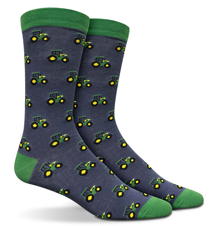 John Deere Mens JD Tractor Row 2 Pack Fashion Socks (JD178G10CAU) Tractors O/S