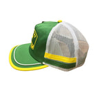John Deere Unisex LP83256-JD Vintage Logo Trucker Mesh Racing Stripe Cap-Green (J116-061T-JDR-SWJ) Green OSFM
