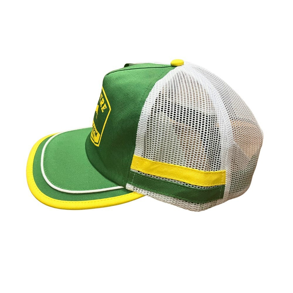 John Deere Unisex LP83256-JD Vintage Logo Trucker Mesh Racing Stripe Cap-Green (J116-061T-JDR-SWJ) Green OSFM