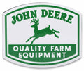 John Deere JD Quality Farm Equipment Embossed Metal Magnet 7.6cm W x 5cm H (90169443)