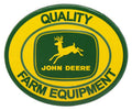 John Deere Quality Farm Equipment Oval Embossed Metal Magnet 7.6cm W x 6.35cm H (90180679-S)