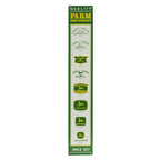 John Deere Quality Farm Equipment Since 1837 Vertical Logo Embossed Metal Sign 12.7cm W x 76.2cm H (90158866-S)