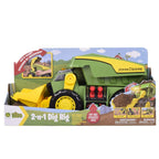 John Deere 2-n-1 Dig Rig Dump Truck & Front End Loader with Lights, Sounds & Motorized Drive (470273)