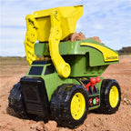 John Deere 2-n-1 Dig Rig Dump Truck & Front End Loader with Lights, Sounds & Motorized Drive (470273)